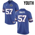 Youth Florida Gators #57 Elijah Conliffe NCAA Nike Blue Authentic Stitched College Football Jersey WOB0062FB